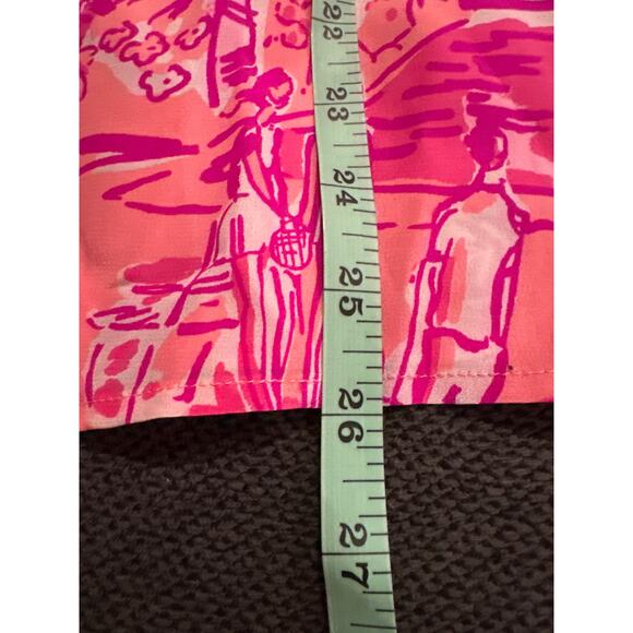 Lilly Pulitzer Elsa Silk Top Cheeky Melon Rule Breakers Size Medium - Picture 9 of 10